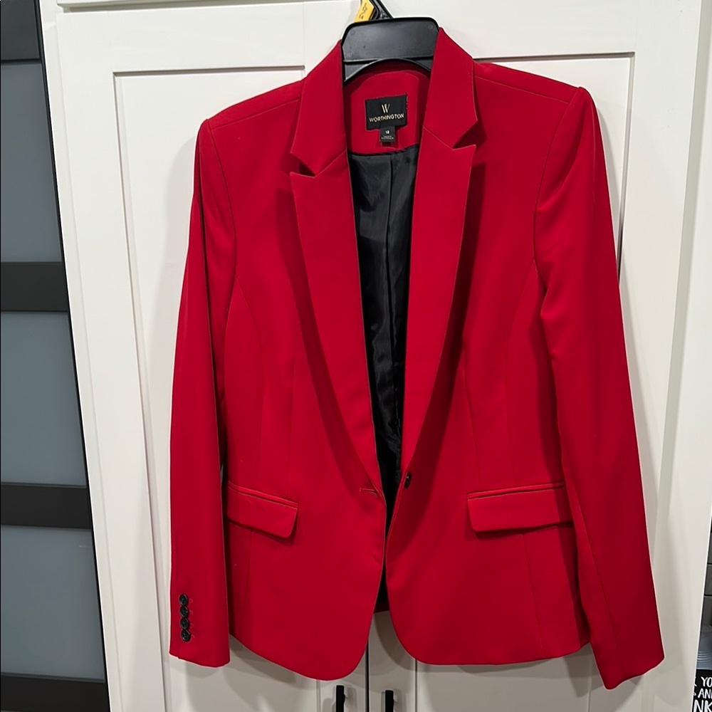 omen's Red Blazer